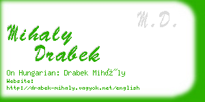 mihaly drabek business card